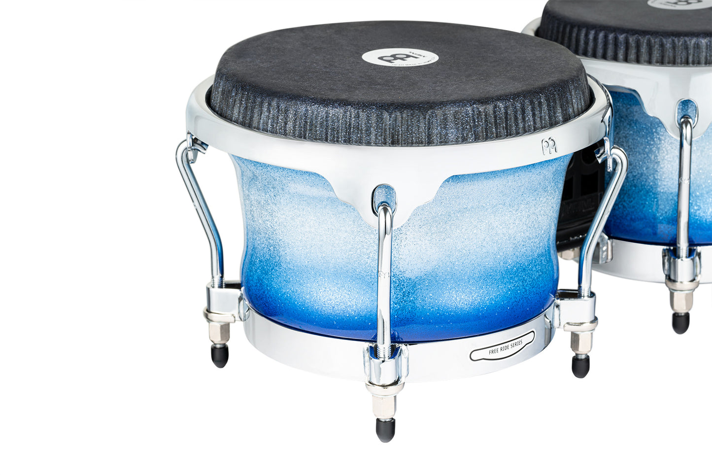 MEINL Percussion Artist Series Bongo William "Kachiro" Thompson, REMO® Black Calfskin Skyndeep Heads - 7" & 8 1/2" Electric Sky