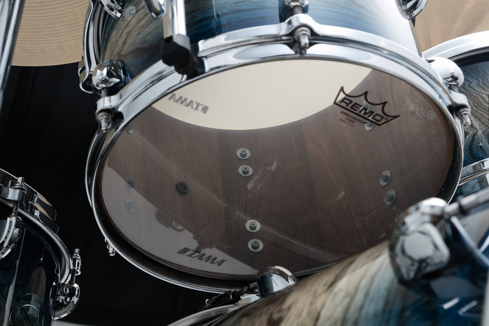 TAMA STAR Walnut Rack Tom 8" x 6" - Indigo Japanese Sen Burst/Chrom HW