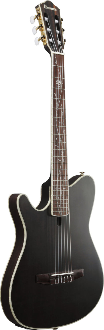 IBANEZ Tim Henson Signature Nylon String Guitar 6-String Lefty - Transparent Black Flat