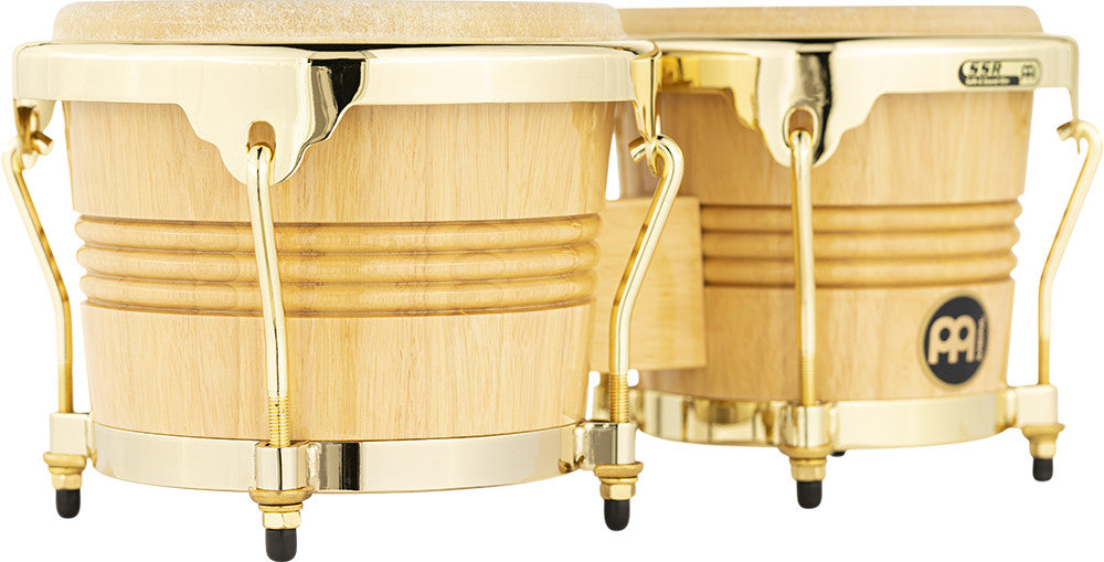 MEINL Percussion Wood Bongo 6 3/4" Macho & 8" Hembra - Natural/Gold HW