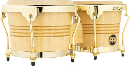 MEINL Percussion Wood Bongo 6 3/4" Macho & 8" Hembra - Natural/Gold HW