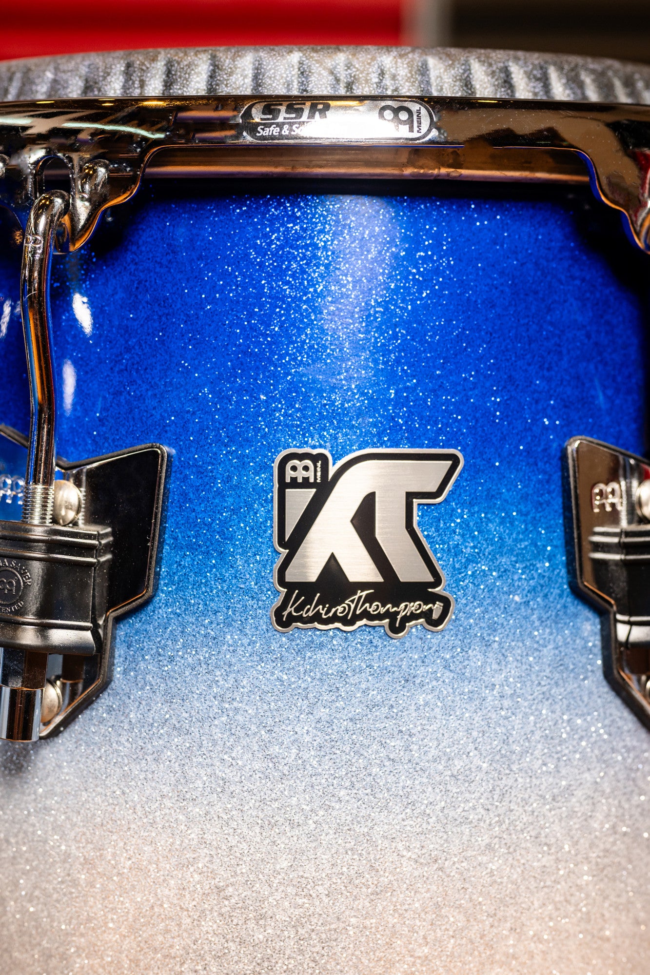MEINL Percussion Artist Series William Kachiro Quinto 12 1/2" /REMO® Black Calfskin Skyndeep Heads - Electric Sky