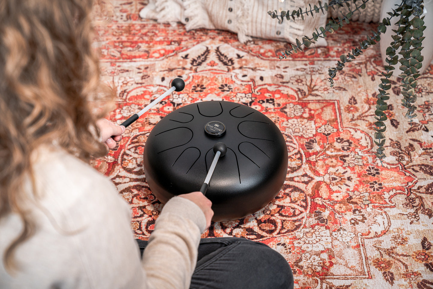 MEINL Sonic Energy Steel Tongue Drum 12" - A Akebono/8 Töne/440 Hz - schwarz