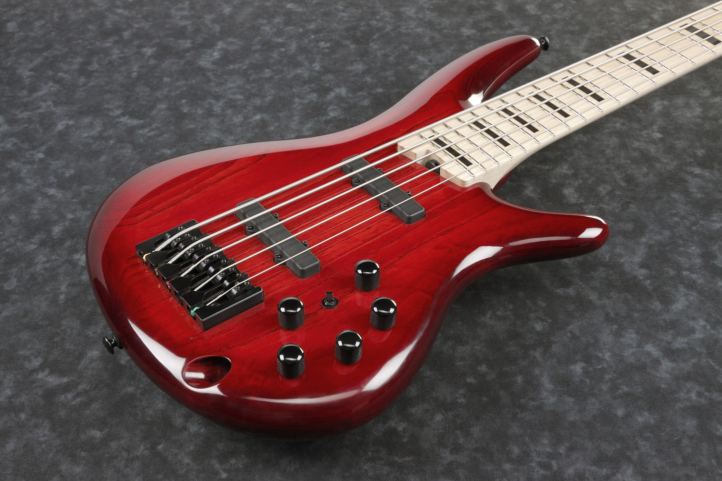 IBANEZ Adam Nitti Signature Electric Bass 5-String - Transparent Wine Red Burst + Premium Softcase