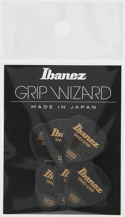 IBANEZ Grip Wizard Series Sand Grip Flat Pick - 6er Pack
