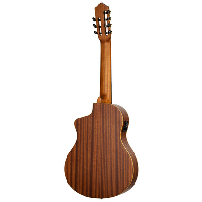 ORTEGA Family Series Pro Konzertgitarre 7 String - Massive Fichte / Sapele Natur + Bag