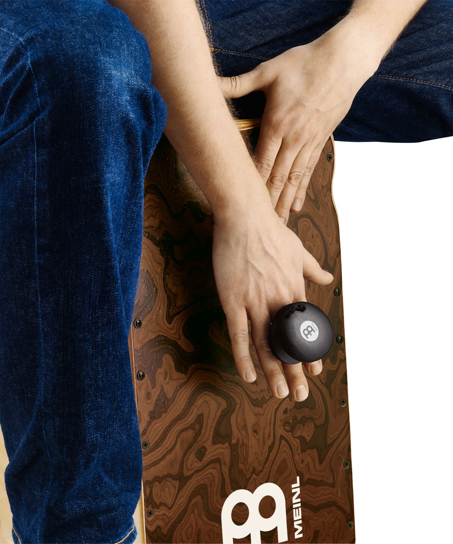 MEINL Percussion Cajon Ring Castanet - black large