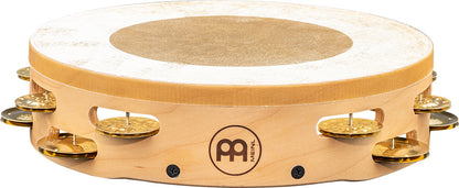 MEINL Percussion Artisan Edition Series Dual-Row Wood Headed-Tambourine - 10"