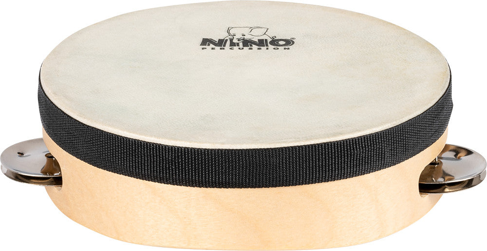 NINO Percussion Tamburin mit Kunststofffell - 6” einreihig