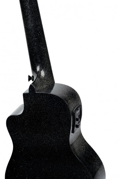 ORTEGA Horizon Serie Konzert Ukulele 4 String - Black Sparkle + Bag