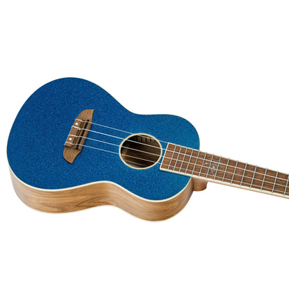 ORTEGA Element Serie Konzert Ukulele 4 String - Spruce / Catalpa Metallic Blue + Bag