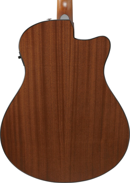 IBANEZ Advanced Acoustic AAM Akustikgitarre 6-String Lefty - Open Pore Light Brown Sunburst Decke, Natural Open Pore Boden & Zargen