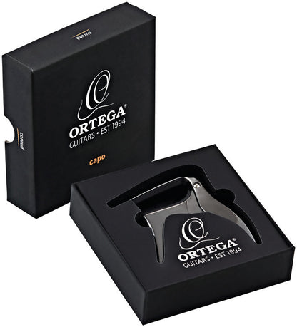 ORTEGA Curved Guitar Capo - Black Chrome