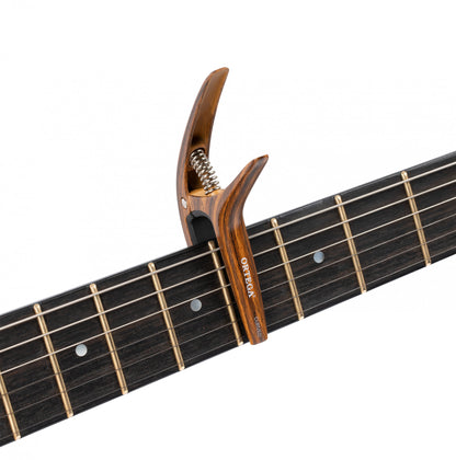 ORTEGA Curved/Flat Guitar Capo - Walnut Design