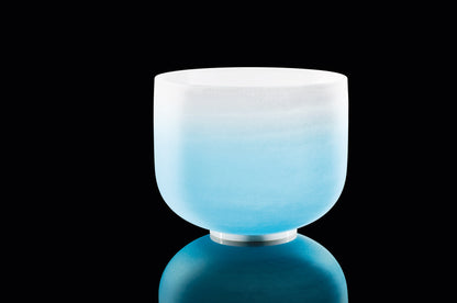 MEINL Sonic Energy Color-Frosted Crystal Singing Bowl 10" - G4/Throat Chakra/440 Hz - Light Blue