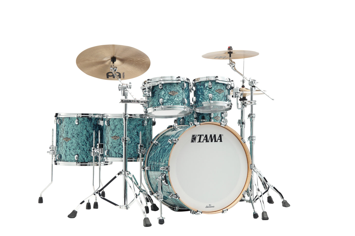 TAMA Starclassic Walnut/Birch Duracover Wrap Shell Kit 5 teilig - Turquoise Pearl/Chrom HW