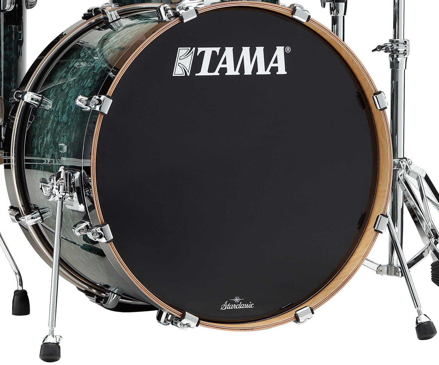 TAMA Starclassic Performer Bass Drum 22" x 18" - Molten Steel Blue Burst/Chrom HW/ohne Tom Halter