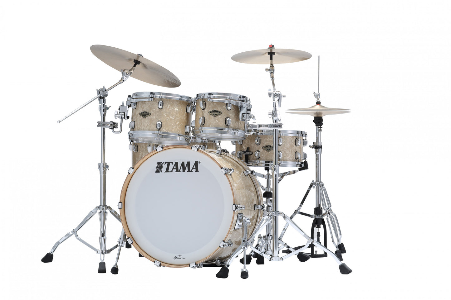 TAMA Starclassic Walnut/Birch Duracover Wrap Shell Kit 5 pcs - Vintage Marine Pearl/Chrome HW