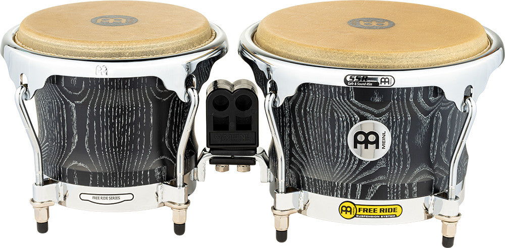 MEINL Percussion Woodcraft Serie Wood Bongo 7" Macho / 8 1/2" Hembra - Vintage Black/Chrom HW