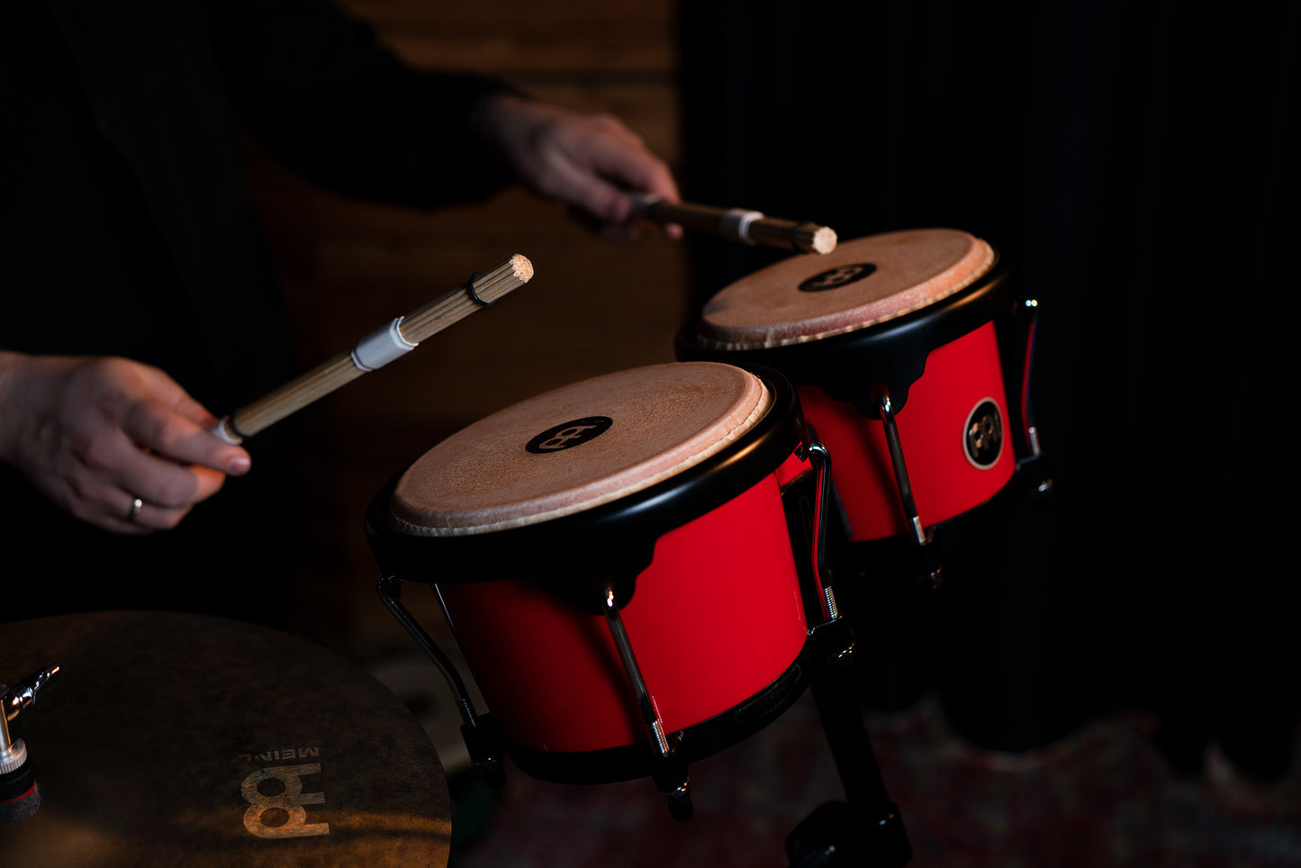 MEINL Percussion Journey Series Bongo 6 1/2" Macho & 7 1/2" Hembra - Red