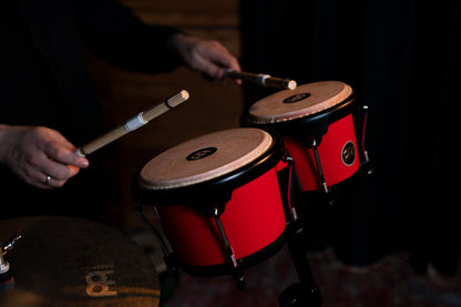 MEINL Percussion Journey Series Bongo 6 1/2" Macho & 7 1/2" Hembra - Red