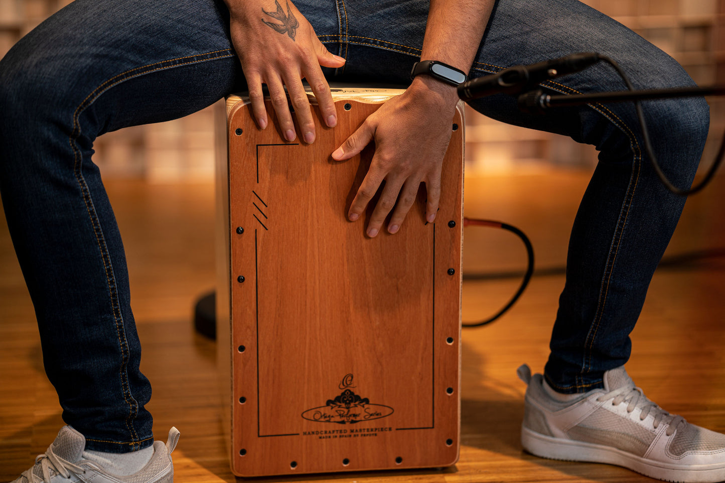 ORTEGA Performer Series Cajon Lefty - Cedar / Baltic Birch Natural