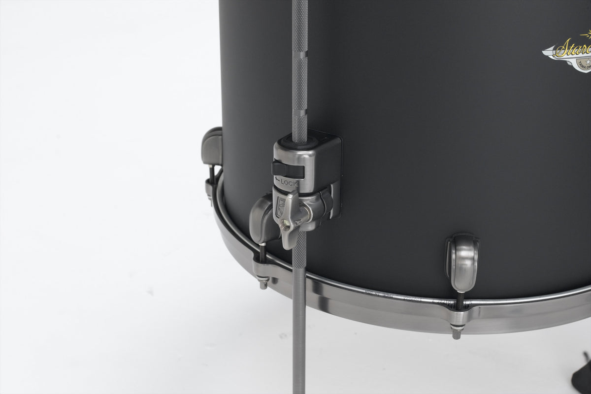 TAMA Starclassic Maple Lacquer Shell Kit 4 teilig - Flat Black/Smoked Black Nickel HW