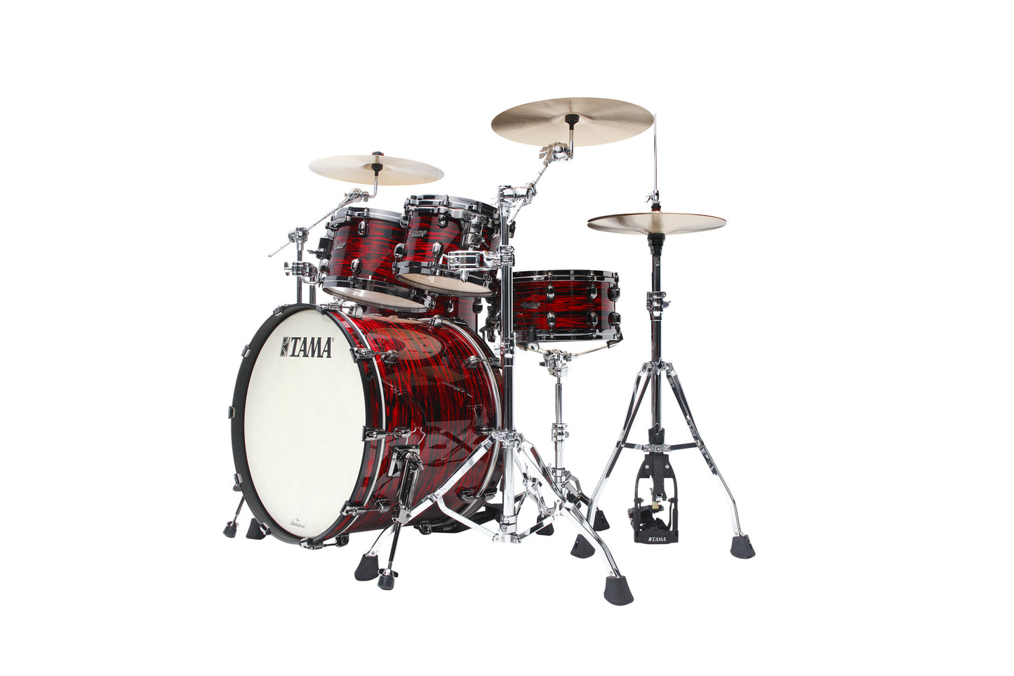 TAMA Starclassic Maple Duracover Wrap Shell Kit 4 teilig - Red Oyster/Black Nickel HW