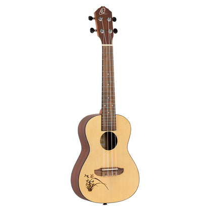 ORTEGA Bonfire Series Concert Ukulele 4 String Lefty - Spruce/Sapele Natural
