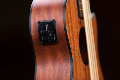ORTEGA Lizard Serie Short Scale Fretless Uke Bass 4 String - Solid Mahogany Natural + Bag