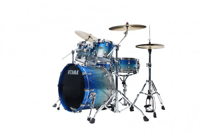 TAMA Starclassic Walnut/Birch Lacquer Shell Kit 4 pcs - Molten Blue Ice Fade/Chrome HW