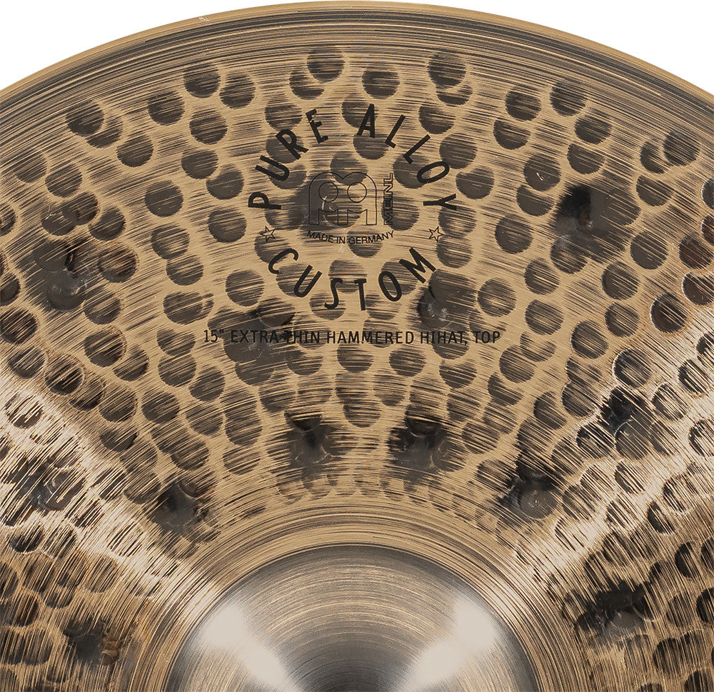 MEINL Cymbals Pure Alloy Custom Extra Thin Hammered Hihat - 15"