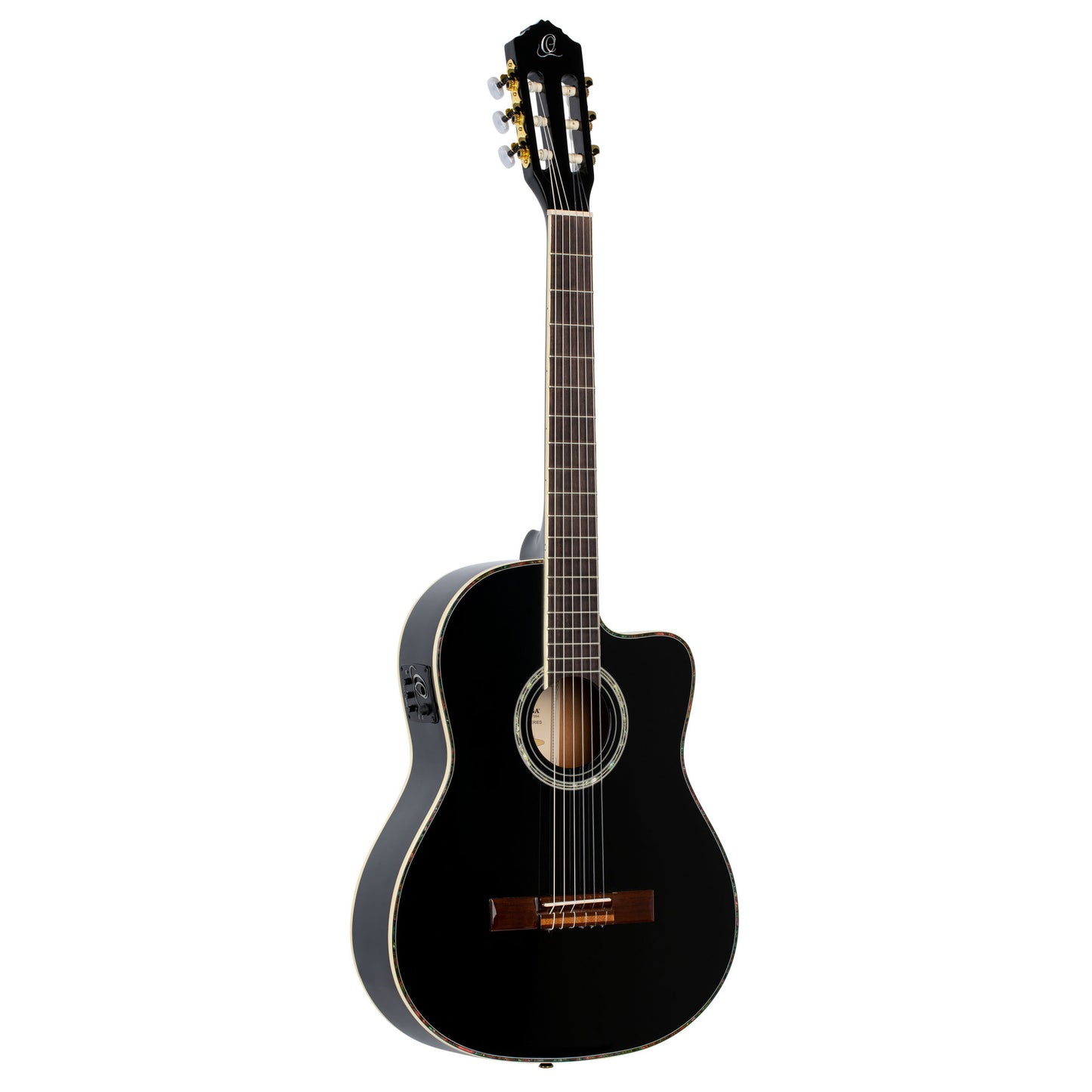 ORTEGA Family Series Pro 4/4 Konzertgitarre 6 String - Massive Fichte / Mahagoni Black + Bag