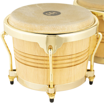 MEINL Percussion Wood Bongo 6 3/4" Macho & 8" Hembra - Natural/Gold HW