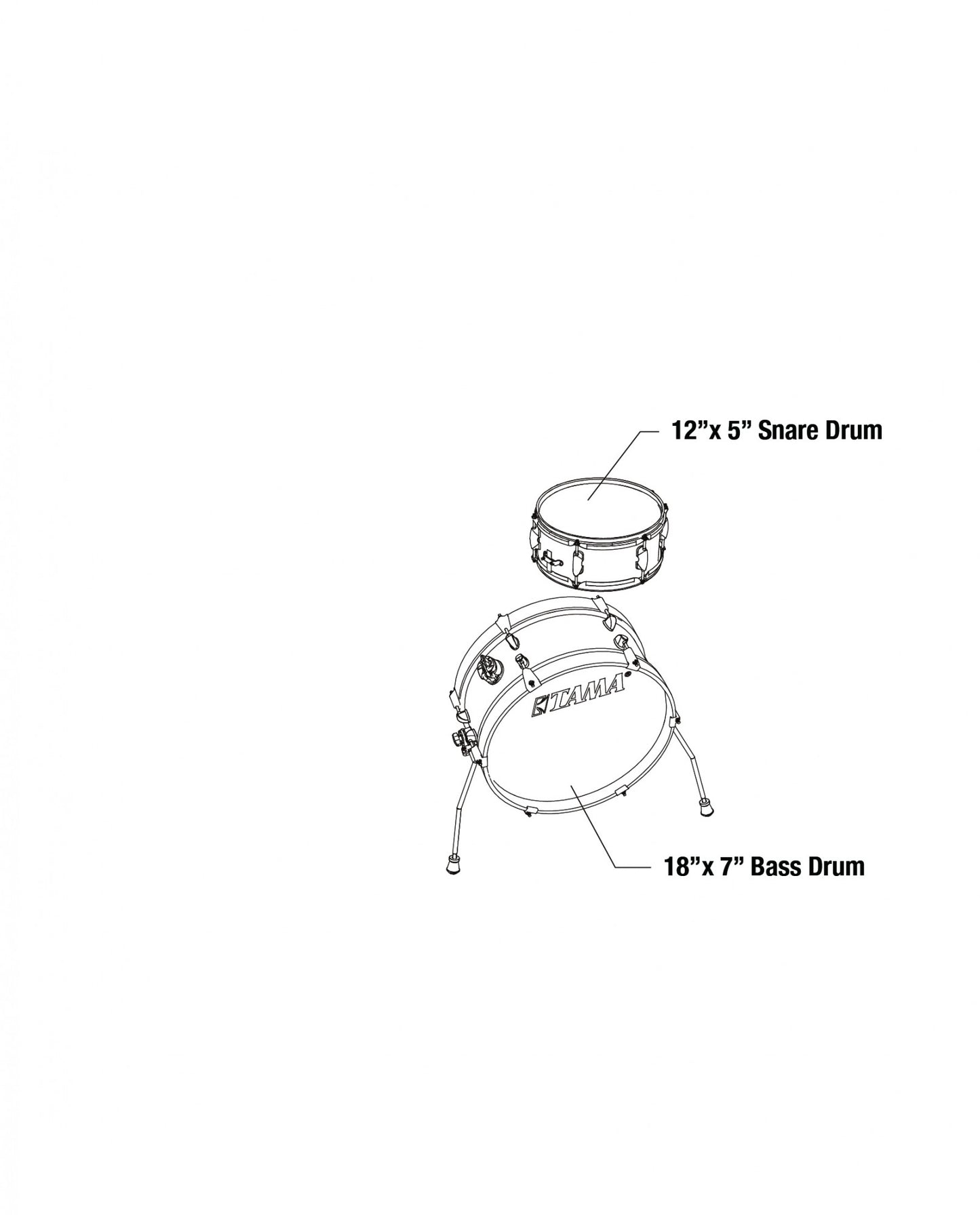 TAMA Club-Jam Mini Shell Kit 2 teilig - Indigo Sparkle/Chrom HW