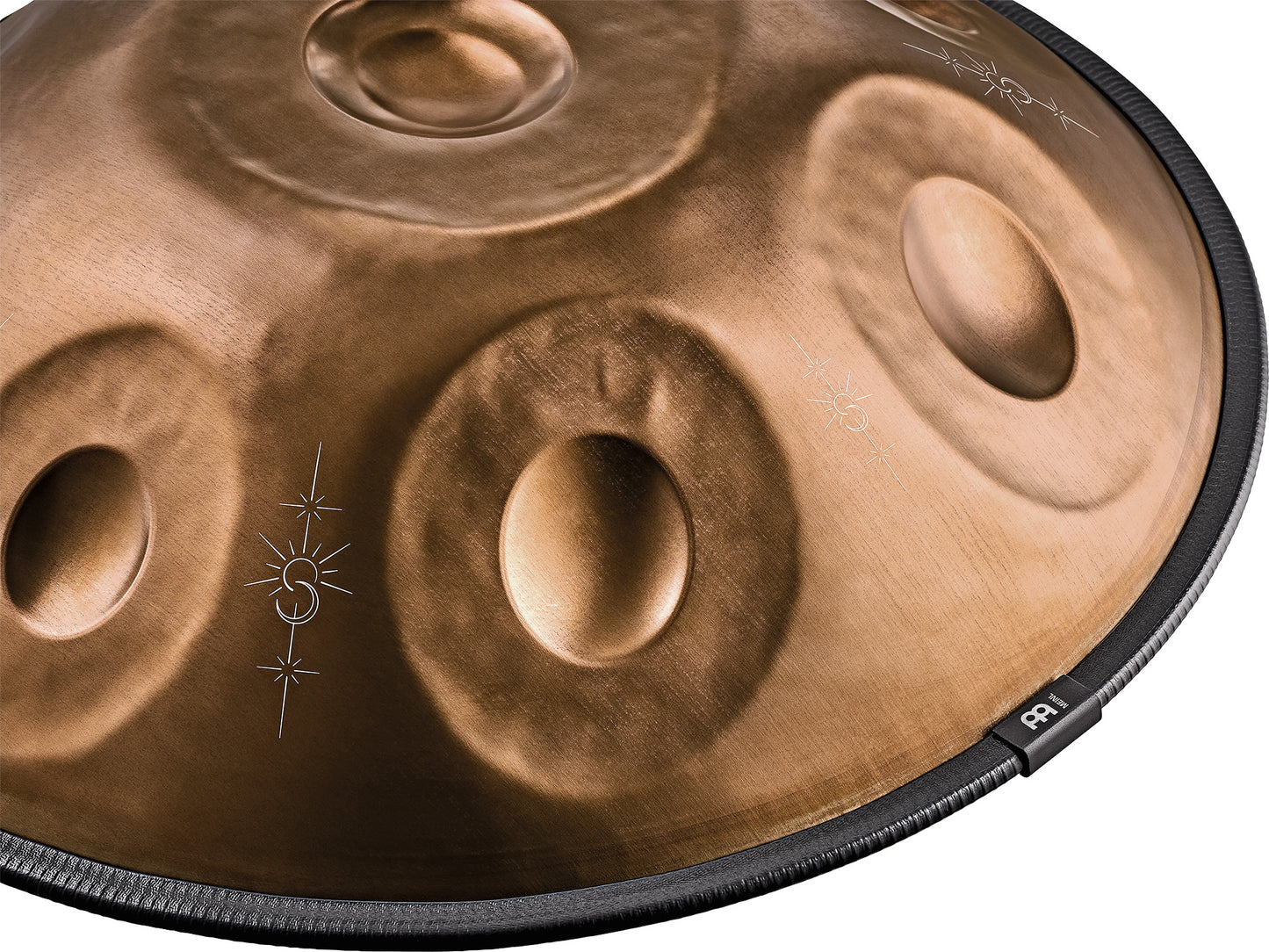 MEINL Sonic Energy Sensory Handpan, Stainless Steel, Bb2 Amara, 9 Notes, 432 Hz, Vintage copper, Engraved design