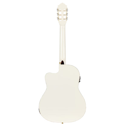 ORTEGA Family Series Pro 4/4 Konzertgitarre 6 String - Massive Fichte / Mahagoni White + Bag