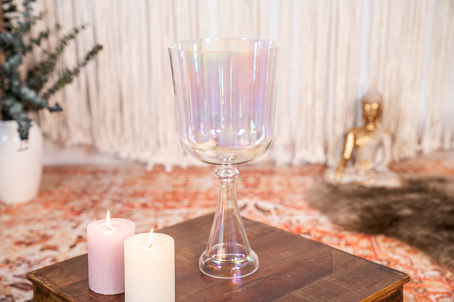 MEINL Sonic Energy Crystal Singing Chalice 7" - B3/Kronenchakra/440 Hz - transparent