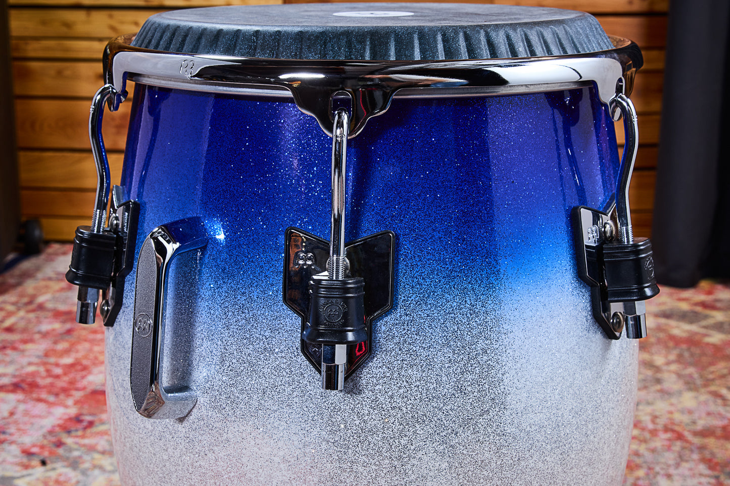 MEINL Percussion Artist Series William Kachiro Conga 11 3/4" /REMO® Black Calfskin Skyndeep Heads - Electric Sky
