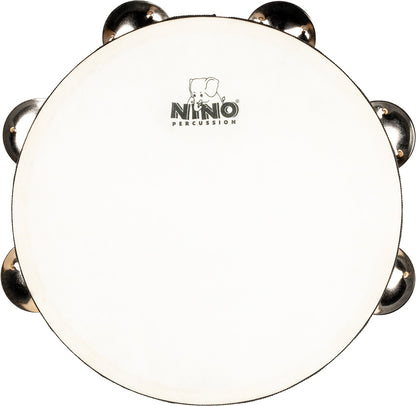 NINO Percussion Tamburin mit Kunststofffell - 8” einreihig