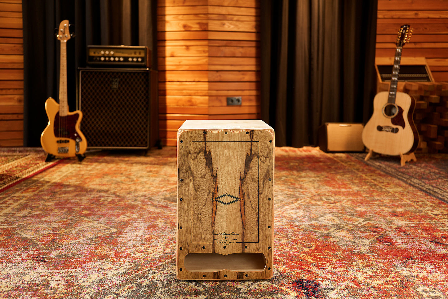MEINL Percussion Artisan Edition Series String Cajon Cantina Line - Limba