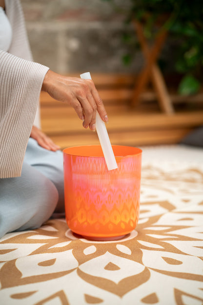 MEINL Sonic Energy Essence Crystal Singing Bowl 6.7" - C4/Root Chakra/440 Hz - Orange