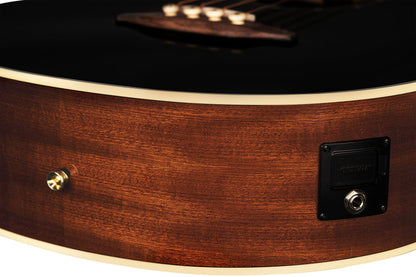 ORTEGA Deep Series 8 Medium Scale Acoustic Bass 4 String - Spruce / Mahogany Black