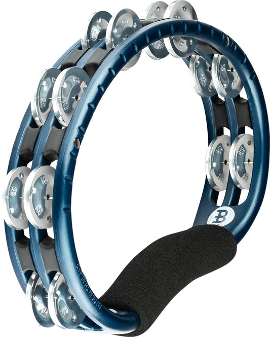 MEINL Percussion Traditional ABS Series Hand Held Molded ABS  Tambourine - Blue/Aluminum Jingles