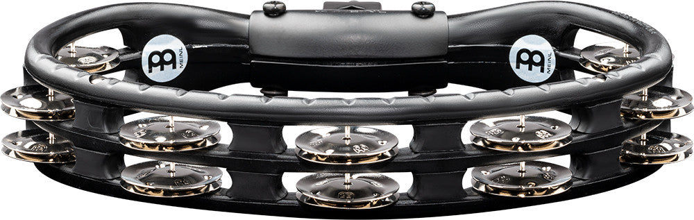 MEINL Percussion Traditional Mountable ABS Series Molded ABS Tambourine - Black/Nickel-Plated Jingles