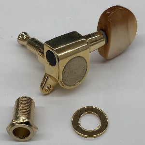 IBANEZ Machinehead left Die Cast - Golden Brown Peak Button