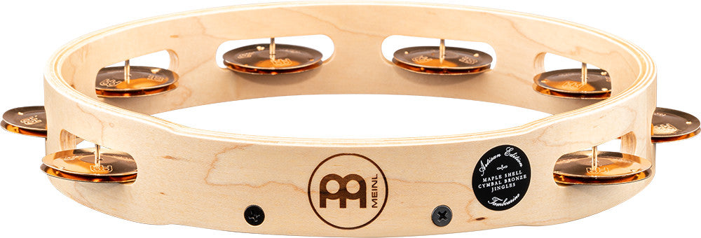 MEINL Percussion Artisan Edition Series Single-Row Wood Tambourine - 10"