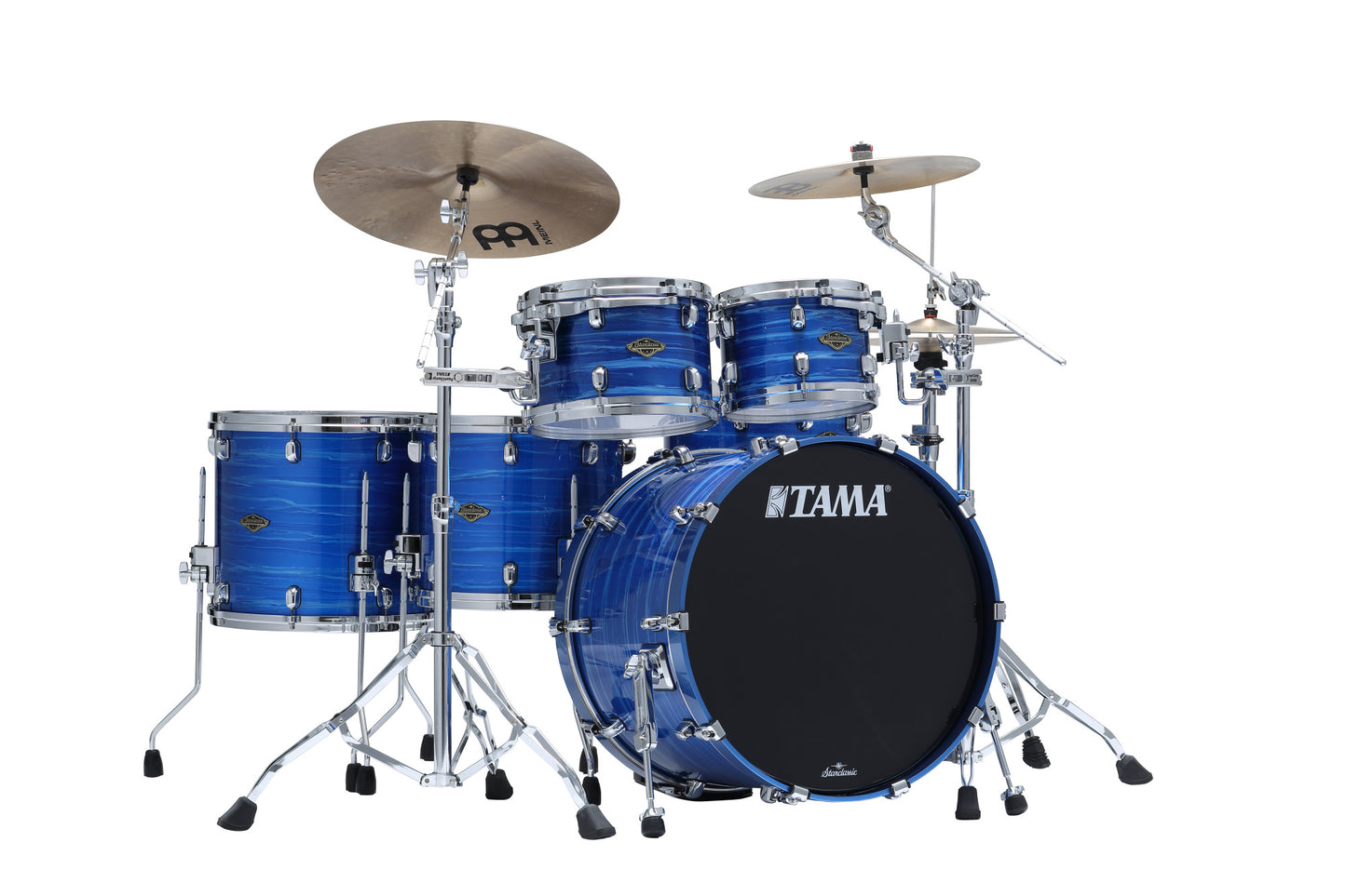 TAMA Starclassic Walnut/Birch Lacquer Shell Kit 5 teilig - Lacquer Ocean Blue Ripple/Chrom HW