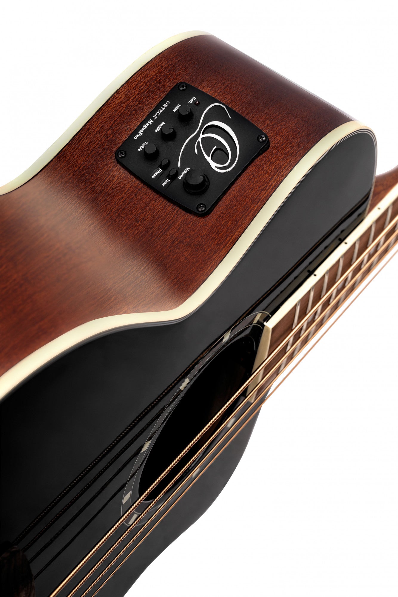ORTEGA Deep Series 8 Medium Scale Acoustic Bass 4 String - Spruce / Mahogany Black