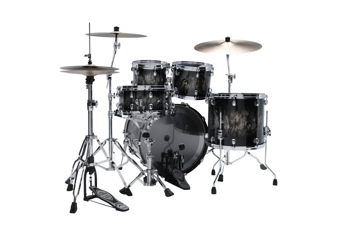 TAMA Starclassic Walnut/Birch Lacquer Shell Kit 4 pcs - Molten Platinum Burst/Chrome HW